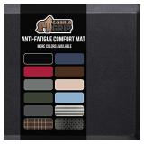 Gorilla Grip Anti Fatigue Cushioned Comfort Mat, Ergonomically Durable, Supportive, Padded, Thick and Washable, Stain-Resistant, Kitchen, Garage, Office Standing Desk Mats, 48x20 Inches, Black Varies 