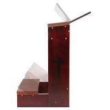 Wooden Church Prayer Bench Stool Table Chair Padded Kneeler Shelf Folding, Prayer Bench for Kneeling at Home,Religious Gifts, 32 Inches Height