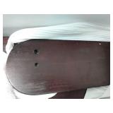 Wooden Church Prayer Bench Stool Table Chair Padded Kneeler Shelf Folding, Prayer Bench for Kneeling at Home,Religious Gifts, 32 Inches Height