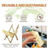 Beeswax Food Wraps, Zero Waste, Organic, Sustainable Wraps for Food, Plastic Free Bread Keeper&Food Storage, Assorted Set of 5Varies from stock photo