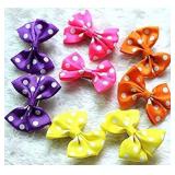 yagopet 30pcs/15pairs Dog Hair Clips 2 inches Bowknot Bows Dog Topknot Bows Polka Dots Cute Dog Pet Hair Clips Cute Dog Hair Bows Pet Grooming Products Mix Colors Dog Hair Bows Topknot Alloy Clips Var