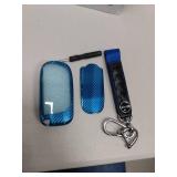 HAOFEN for Jeep Key Fob Cover,Key Fob Cover Case for 2017 2018 2016 Jeep Grand Cherokee Wrangler Compass Cherokee Renegade Patriot Grand Comander 3 4 5 Buttons Protector,Blue Varies from stock photo