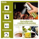 Olive Oil Sprayer for Cooking, 100ml Oil Sprayer Mister, Food-Grade Glass Oil Spray Bottle, Olive Oil Spray for BBQ/Making Salad/Baking/Frying Kitchen