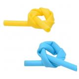 6 Pcs Reusable Drinking Straws, Uarter Food-grade Silicone Straws Colorful Drinking Straw Set with Cleaning Brush, 10" Long