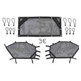 Top Notch Parts Replacement New Window Net Shield Kit For 2014 2015 2016 2017 2018 2019 Polaris RZR 900s 1000s XP Turbo (may slightly differ)