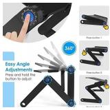 Adjustable Laptop Stand, Laptop Stand for Bed Portable Lap Desk Foldable Table Workstation Notebook Riser with Mouse Pad, Laptop Stand with Large Cooling Fan Best Gifts (images are similar)(product sl