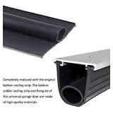 Garage Door Seals Bottom Rubber with Pre-drilled Aluminum Track Retainer Base Kit,Heavy-Duty U Shape +O Ring Combination Garage Door Weather Stripping Kit (10 Ft)