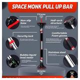 Pull Up Bar for Doorway - Chin Up Bar No Screws - Strength Training Workout Pull-Up Bars with Automatic Locking - Adjustable Width for Home Gym Exercise Fitness with Level Meter Hanging up to 440 LBS