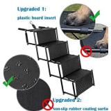 Upgraded Pet Dog Car Step Stairs, Accordion Metal Frame Folding Pet Ramp for Indoor Outdoor Use, Lightweight Portable Auto Large Dog and Cat Ladder for Cars, Trucks and SUVs Cargo, Couch and High Bed