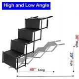 Upgraded Pet Dog Car Step Stairs, Accordion Metal Frame Folding Pet Ramp for Indoor Outdoor Use, Lightweight Portable Auto Large Dog and Cat Ladder for Cars, Trucks and SUVs Cargo, Couch and High Bed