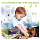 Ultrasonic Pest Repeller Pack of 6, Pest Control Ultrasonic Repellent Electronic Insects Rodents Repellent for Mosquito, Mouse, Cockroaches,Rats,Bug, Spider, Ant, Flies