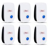 Ultrasonic Pest Repeller Pack of 6, Pest Control Ultrasonic Repellent Electronic Insects Rodents Repellent for Mosquito, Mouse, Cockroaches,Rats,Bug, Spider, Ant, Flies