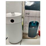 3L Large Capacity Air Humidifier Cool Mist Humidifiers Air Vaporizer with Real-Time Moisture Display Screen Colorful Night Light for Bedroom Living Room white