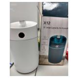 3L Large Capacity Air Humidifier Cool Mist Humidifiers Air Vaporizer with Real-Time Moisture Display Screen Colorful Night Light for Bedroom Living Room white