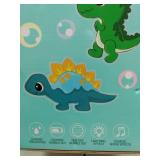 LiteBee Bubble Machine Dinosaur Bubble Maker Automatic Bubble Blower Fun Bath Bubble Toy for Baby Toddlers Kids Boys Girls Indoor Outdoor Games(2 Bottles of Bubble Solution Screwdriver Included