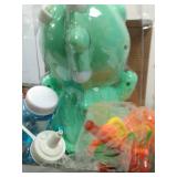 LiteBee Bubble Machine Dinosaur Bubble Maker Automatic Bubble Blower Fun Bath Bubble Toy for Baby Toddlers Kids Boys Girls Indoor Outdoor Games(2 Bottles of Bubble Solution Screwdriver Included