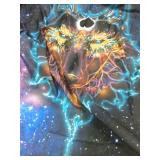 COWDIY Wolf Tapestry Galaxy Wall Hanging Tapestry Starry Sky Lagre Wall Art Poster Hippie Animal Wall Tapestries for Bedroom Dorm Livingroom Outdoor Decor Cover Picnic Mat, Blue Purple 80Wx60H Inches