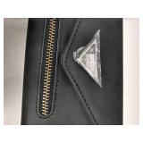 SZHAIYU Wallet Crossbody for iPhone 12 5.4 Phone Case with Lanyard Strap Credit Card Holder, PU Leather Protective Handbag Zipper Purse Kickstand Cover Women Girl Black