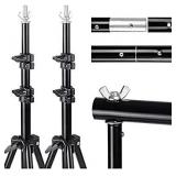 Backdrop Support Stand Kit 6.5 x 6.5ft (2 x 2M) Adjustable Photography Studio Background Stand for Photo Video Studio with Carrying Bag and Clips