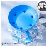 Shot Glass Dispenser and Holder -Dispenser For Filling Liquids, Shots Dispenser, Multiple 6 Shot Dispenser, Bar Shot Dispenser, Cocktail Dispenser, Dispenser With Slogan blue