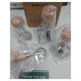 Ravioli Stamp Set, Ravioli Maker Cutter Stampwith Roller Wheel Set, Mold with Wooden Handle and Fluted Edge, Pasta Press Kitchen Attachment for Ravioli, Pasta, Dumplings Lasagna, Pierogi, Set of 4