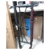 Iron Age Pull Up Bar For Doorway - Angled Grip Home Gym Exercise Equipment - Pullupbar With Shortened Upper Bar and Bonus Suspension Straps Fits Almost All Doors