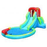Action air Inflatable Waterslide, Bouncy House for Both Wet and Dry, Kids Waterpark with Slide for Outdoor Fun, Splash Pool & Water Gun, Extra Thick Material and Durable, Ideal for Kids