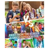 Action air Inflatable Waterslide, Bouncy House for Both Wet and Dry, Kids Waterpark with Slide for Outdoor Fun, Splash Pool & Water Gun, Extra Thick Material and Durable, Ideal for Kids