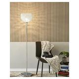 Surpars House Floor Lamp, Ball Shape Standing Lamp, Crystal Lava Lamp for Bedroom, Living Room, Office