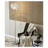 Surpars House Floor Lamp, Ball Shape Standing Lamp, Crystal Lava Lamp for Bedroom, Living Room, Office