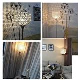 Surpars House Floor Lamp, Ball Shape Standing Lamp, Crystal Lava Lamp for Bedroom, Living Room, Office