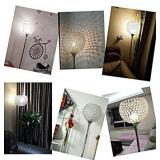 Surpars House Floor Lamp, Ball Shape Standing Lamp, Crystal Lava Lamp for Bedroom, Living Room, Office