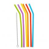 RSVPÂ® 10-Inch Silicone Drinking Straws Set of 6
