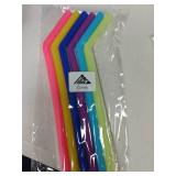 RSVPÂ® 10-Inch Silicone Drinking Straws Set of 6
