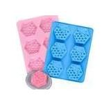 Ancefine 2 Pack 6 Cavities Hexagon Bee Honeycomb Silicone Soap Molds Flexible Baking Mould Ice Cube Tray,Non Stick & BPA Free