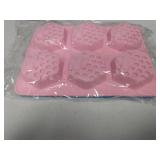 Ancefine 2 Pack 6 Cavities Hexagon Bee Honeycomb Silicone Soap Molds Flexible Baking Mould Ice Cube Tray,Non Stick & BPA Free