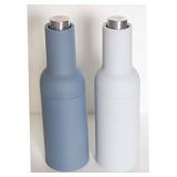 Electric Salt And Pepper Grinder Set, Bottle Style, Automatic, Gravity Activated, Battery Operated, Refillable