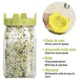 Easy Rinse & Drain Plastic Sprouting Lids for Wide Mouth Mason Jars â 6 Pack