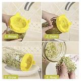 Easy Rinse & Drain Plastic Sprouting Lids for Wide Mouth Mason Jars â 6 Pack