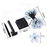 Newfly Solar Flower Strings Lights, Outdoor Christmas Fairy Lights 22 Feet 50 Waterproof Cherry Blossoms Light String for Garden Fence Patio Yard Christmas Tree, Lawn, Wedding, Patio, Party Decoration