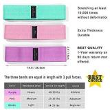 Resistance Bands for Women, 3 Pack Exercise Bands for Legs and Butt Non Slip Elastic Workout Bands Women Booty Bands Fitness Bands for Squat Glute Hip Training