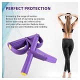 Pedal Resistance Band, 4-Tube Natural Latex Yoga Pedal Puller Resistance Band, Multifunction Tension Rope for Abdomen, Waist, Arm, Yoga Stretching Slimming Training