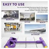 Pedal Resistance Band, 4-Tube Natural Latex Yoga Pedal Puller Resistance Band, Multifunction Tension Rope for Abdomen, Waist, Arm, Yoga Stretching Slimming Training