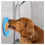 2Packï¼Blue+Redï¼Dog Lick Pad Slow Feeder Lick Mat for Dogs,Dog Peanut Butter Lick Pad with Super Suction To Wall,Pet Lick Mat for Pet Bathing, Grooming, and Dog Training