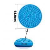 2Packï¼Blue+Redï¼Dog Lick Pad Slow Feeder Lick Mat for Dogs,Dog Peanut Butter Lick Pad with Super Suction To Wall,Pet Lick Mat for Pet Bathing, Grooming, and Dog Training