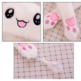 Funny Plush Bunny Hat Ear Moving/Jumping Rabbit Hat Cute Unisex Animal Ear Flap Hat with Paws for Women Girls