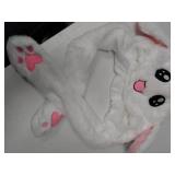 Funny Plush Bunny Hat Ear Moving/Jumping Rabbit Hat Cute Unisex Animal Ear Flap Hat with Paws for Women Girls
