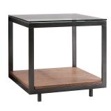 Madison Park - Leo Iron/ Walnut End Table -  Retail:$197.76