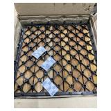 Solid Oiled Teak Wood Interlocking 9-slat Flooring Tiles (Pack of 10) - Retail:$101.09