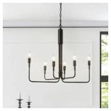 Shaby Chic Black Chandelier 6-lights Pendant Lighting for Kitchen - Retail:$242.49